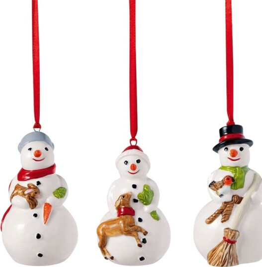 Villeroy & Boch Nostalgic Ornaments snømenn 3 deler