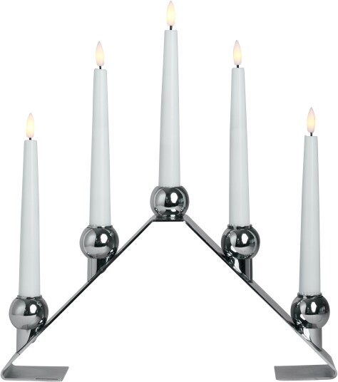 Watt&Veke Watt& Veke Luna Adventslysestake Kromfarget