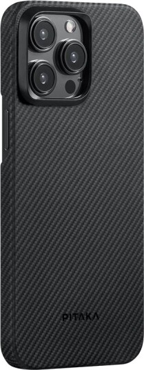 PITAKA MagEZ 4 600D case iPhone 15 Pro - Black/Grey Twill