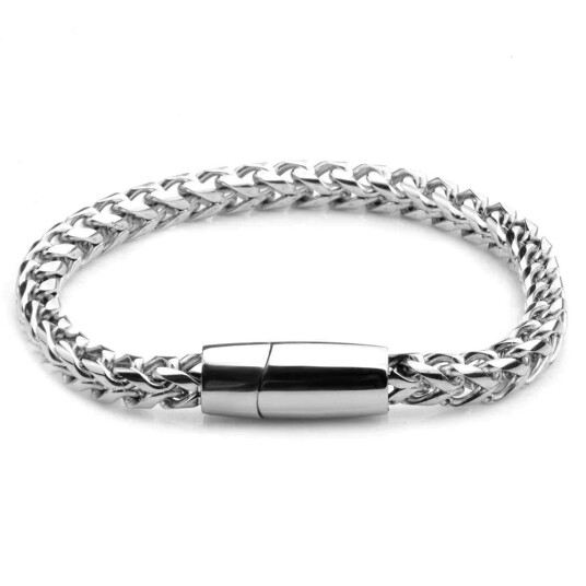 Rustfritt stål vintage kjedekobling armbånd Sølv Rustfritt stål vintage kjedekobling armbånd Sølv