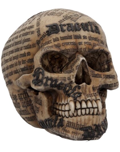 Hodeskallefigur med Motiv av Draculas Historie 18 cm Hodeskallefigur med Motiv av Draculas Historie 18 cm