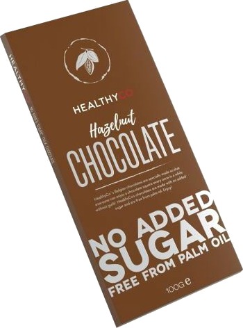 FCB HealthyCo Sukkerfri Hasselnøttsjokolade 100g FCB HealthyCo Sukkerfri Hasselnøttsjokolade 100g