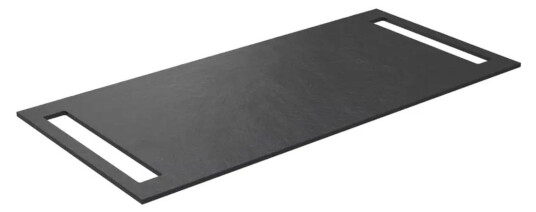 Korsbakken Benkeplate HPL med 2 Side Håndkleholder Svart / Sider 100cm Korsbakken Benkeplate HPL med 2 Side Håndkleholder Svart / Sider 100cm