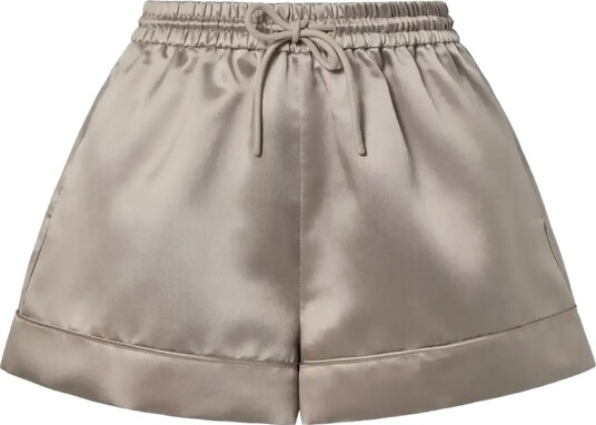 Malina | Cecely Heavy Satin Drawstring Shorts | 40