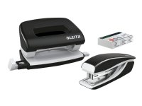 Leitz Mini Wow Stiftemaskin og Hulapparat Kontorsett - Svart