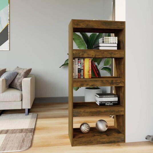vidaXL Bokhylle/romdeler r?kt eik 60x30x135 cm konstruert tre vidaXL Bokhylle/romdeler r?kt eik 60x30x135 cm konstruert tre