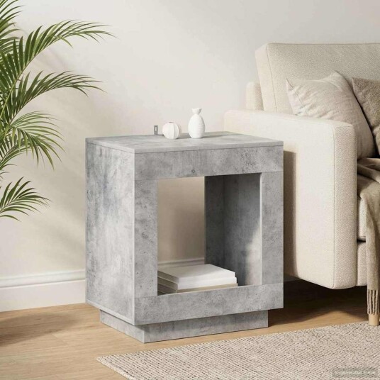 vidaXL Sidetabell Betonggrå 60 x 40 x 65 cm Konstruert tre