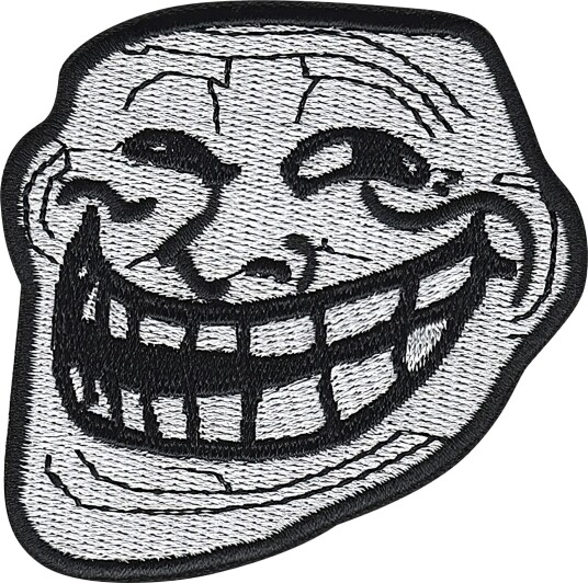 Märkbar Stoffmerke Trollface E-9-8