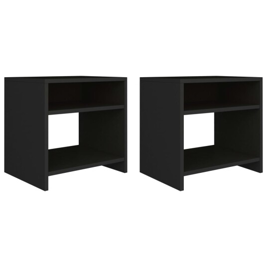 vidaXL Nattbord 2 stk svart 40x30x40 cm sponplate