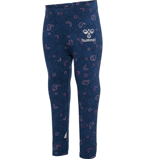 Hummel Leggings hmlFia Sargasso Sea m. Sølvglitter 68 Leggings Blå 62