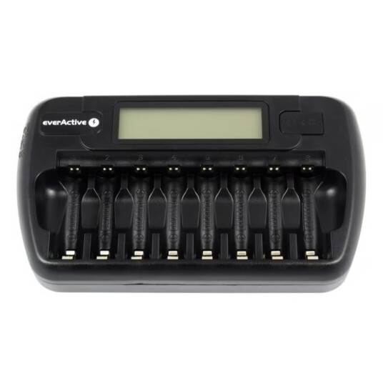 EverActive NC-800 Batterilader for 8x AA/AAA med EU-adapter EverActive NC-800 Batterilader for 8x AA/AAA med EU-adapter