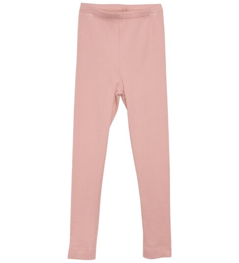 MinyMo ribb leggings til barn misty rose