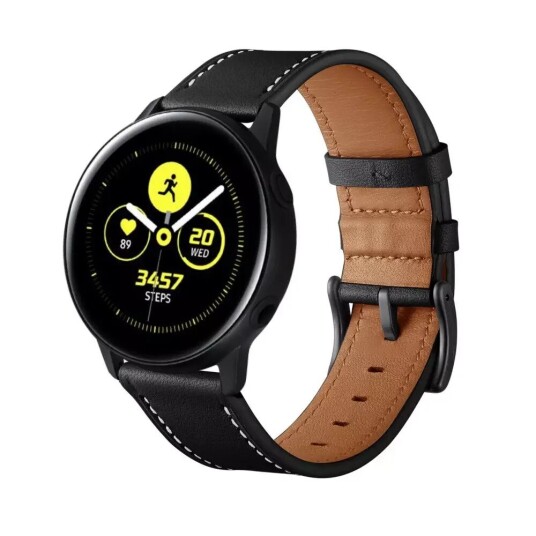 INCOVER Smartwatch Stropp Av Imitert Lær (20mm) - Svart / Brun