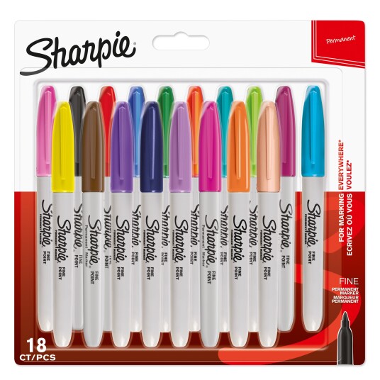 Sharpie Permanent Markers Fine Point Assorted Fun Colours 18 Count Sharpie Permanent Markers Fine Point Assorted Fun Colours 18 Count