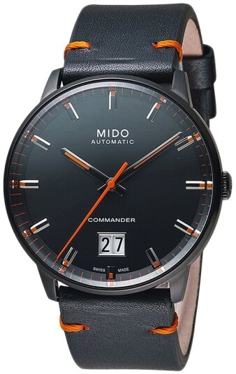 Mido Herreklokke M021.626.36.051.01 Commander Sort/Lær Ø42 mm