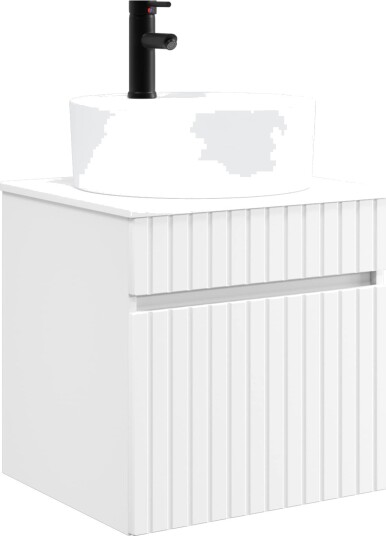 Vegghengt servantkommode Hvit 49 x 44,5 x 65 cm Konstruert tre Vegghengt servantkommode Hvit 49 x 44,5 x 65 cm Konstruert tre