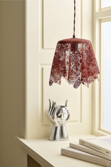 Ellos Home Vinduslampe Lace Rød
