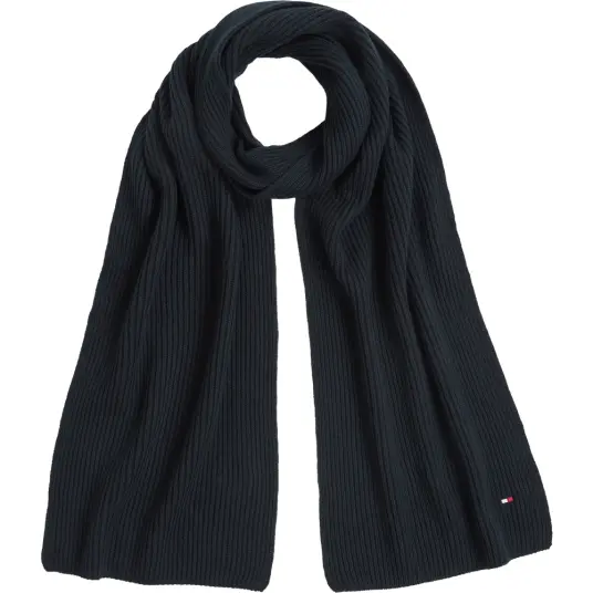 Tommy Hilfiger Th Flag Pima Cotton Cash Scarf - Navy - ONE SIZE