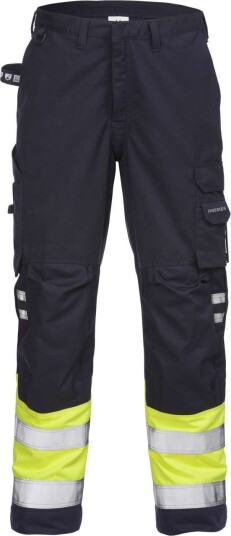Fristads Flamestat høy synlighet bukser cl 1 2176 ATHS Hi Vis Gul / Marineblå D112