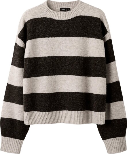 LMTD Nlfbynthe Stripe Ls Short Knit Noos   PEYOTE   122 128