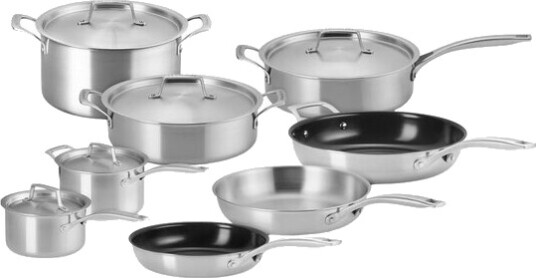Le Creuset Essential 3 ply Stainless Steel grytesett 8 deler