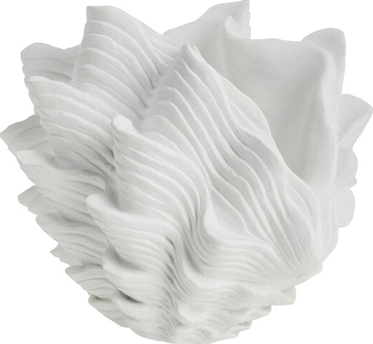 Lene Bjerre   Shella vase 29 cm hvit