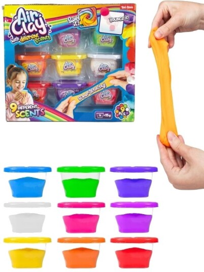 Lekesett Med Stretchy Leire 9 Bokser Med Duft Og Myk Konsistens