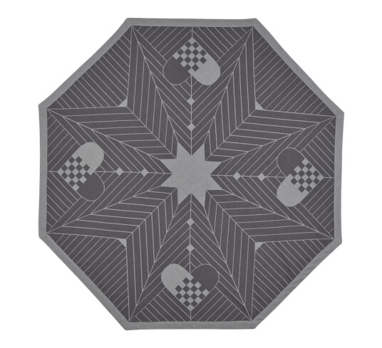 Georg Jensen Damask Christmas juletreduk tradisjonell octogon grå 130x130 cm