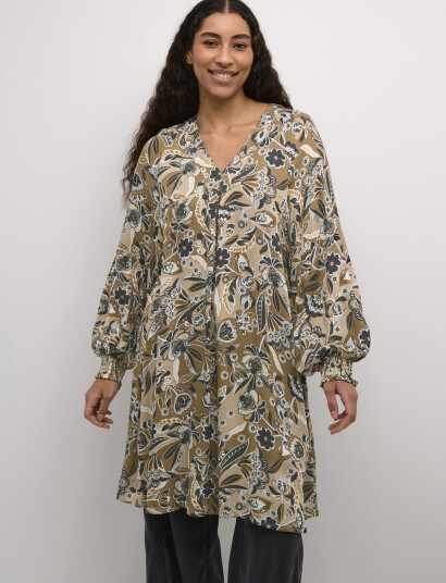 Culture Cuibi Dittemarie Short Dress - Khaki green - L