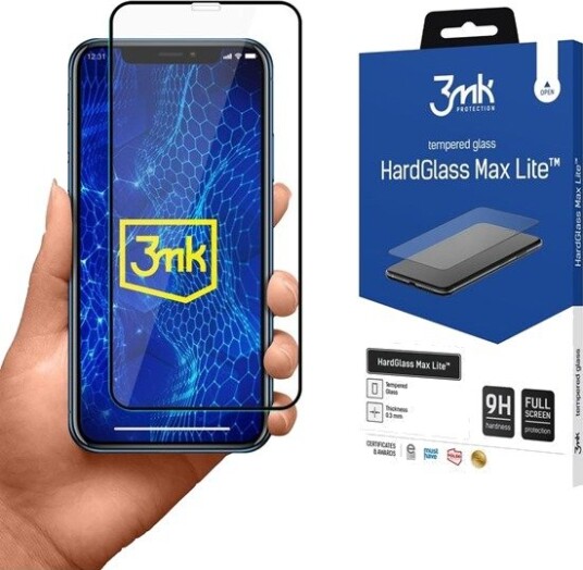 3mk Tempered Glass HardGlass Max Lite Black - Apple iPhone Xr