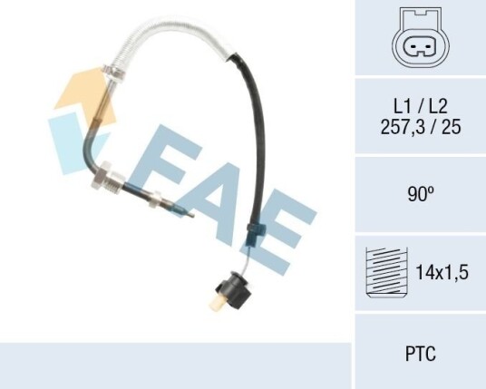 FAE 68031 Sensor, eksostemperatur