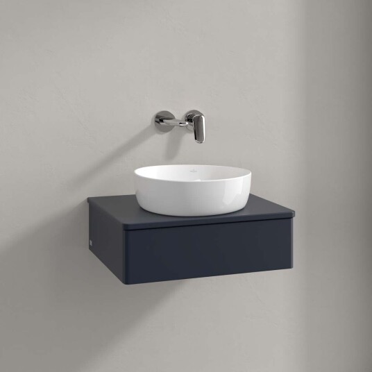 Villeroy & Boch  Antao Servantskap med 1 skuff 60x50x19 cm u/lys Blå Matt