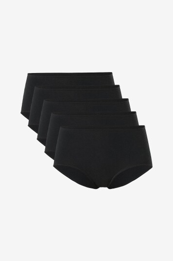 Ellos Collection Hipstertruser 5 pakning Svart Ellos Collection Hipstertruser 5 pakning Svart