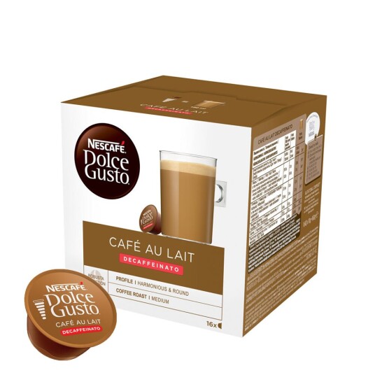 Dolce Gusto Nescafé Café Au Lait Koffeinfri til Dolce Gusto. 16 kapsler
