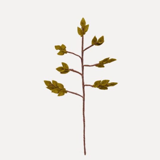 Und Ullfilt Grein med Blader Lys Grønn 46cm