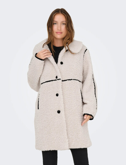 ONLY Onlrubi Shearling Coat Cs Otw - Cream - XS