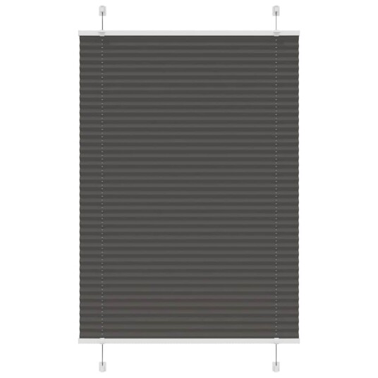 plisségardin sort 85x150 cm Stoff Bredde 84,4 Polyester