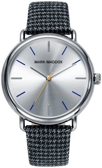 Mark Maddox Herreklokke HC3029 87 Classic Sølvfarget/Tekstil Ø42 mm
