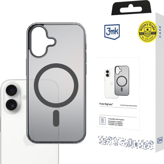 3mk Frosty MagCase Deksel for iPhone 17 Svart