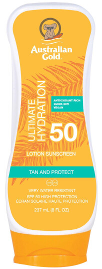 Australian Gold SPF 50 Solkrem 237 ml med Fuktighetsgivende Formel