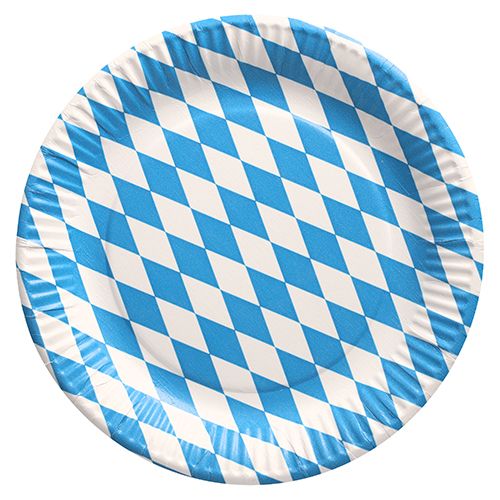 Oktoberfest papirtallerken i 50-pakning