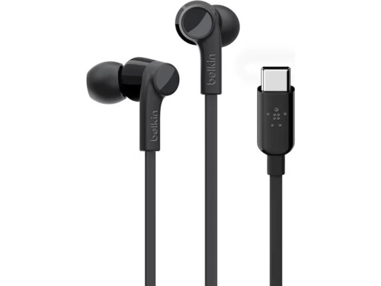 Belkin Earphones Usb-c With Mic In-ear Ørepropper Usb-c Stereo Svart Belkin Earphones Usb-c With Mic In-ear Ørepropper Usb-c Stereo Svart
