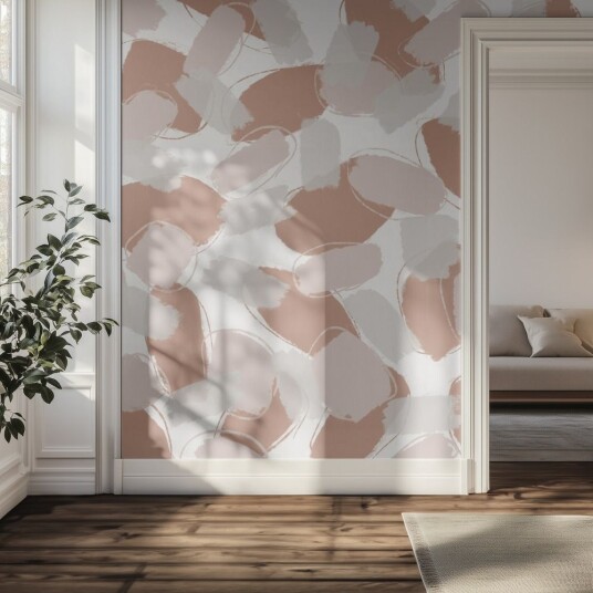 Tapet – Beige børstet tekstur