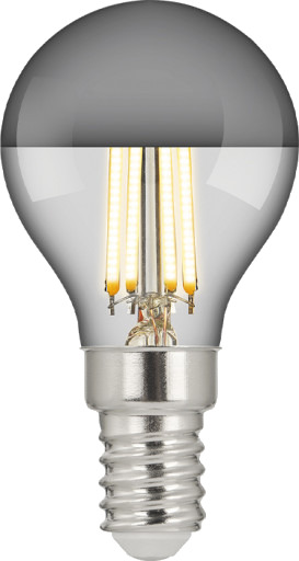 e3light Proxima E14 kronepære toppforseglet 2700K 3,9W Chrome Diameter 45 mm Length 80 mm