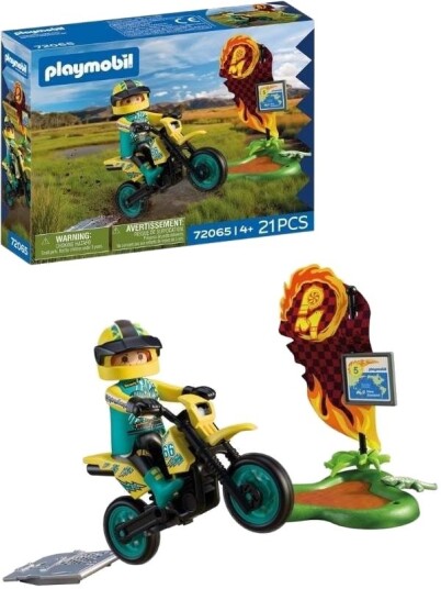Playmobil Offroad Motorsykkel med Fører 72065 - Actionfylt Leke til Barn