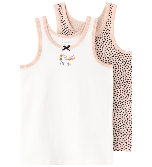 Name It Undertrøye Noos NmfTank Topp 2 pack Kveld Sand Name It 2 år (92) Undertrøye Hvit Rosa Svart