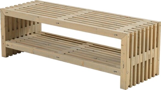 Benk PLUS Rustikk Design med Hylle 1380 mm Benk PLUS Rustikk Design med Hylle 1380 mm