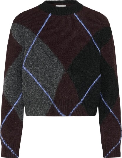 Kaffe Kagrith Knit Pullover DARK GREY MELANGE / FUDGE M