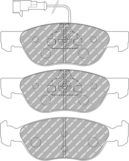 FERODO RACING FDS1056 Bremseklosser FERODO RACING FDS1056 Bremseklosser