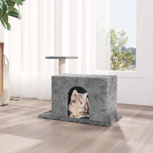 Vidaxl Kattetre Med Klorestolpe I Sisal Lysegrå 51 cm